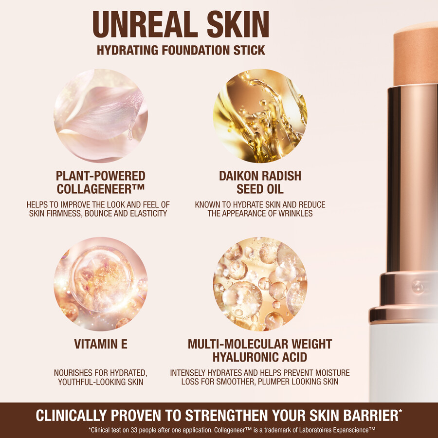 base de maquillaje hidratante unreal skin sheer glow tint