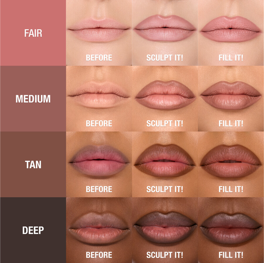 kit de labios super nudes esculpir rellenar y voluminizar