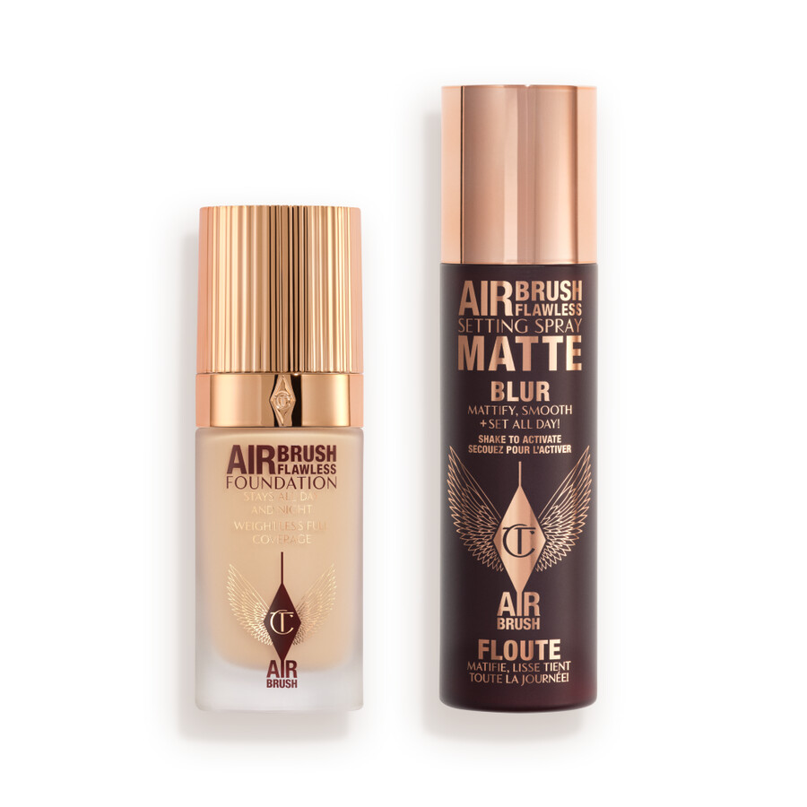 kit aerÓgrafo flawless perfecto matificante y fijador